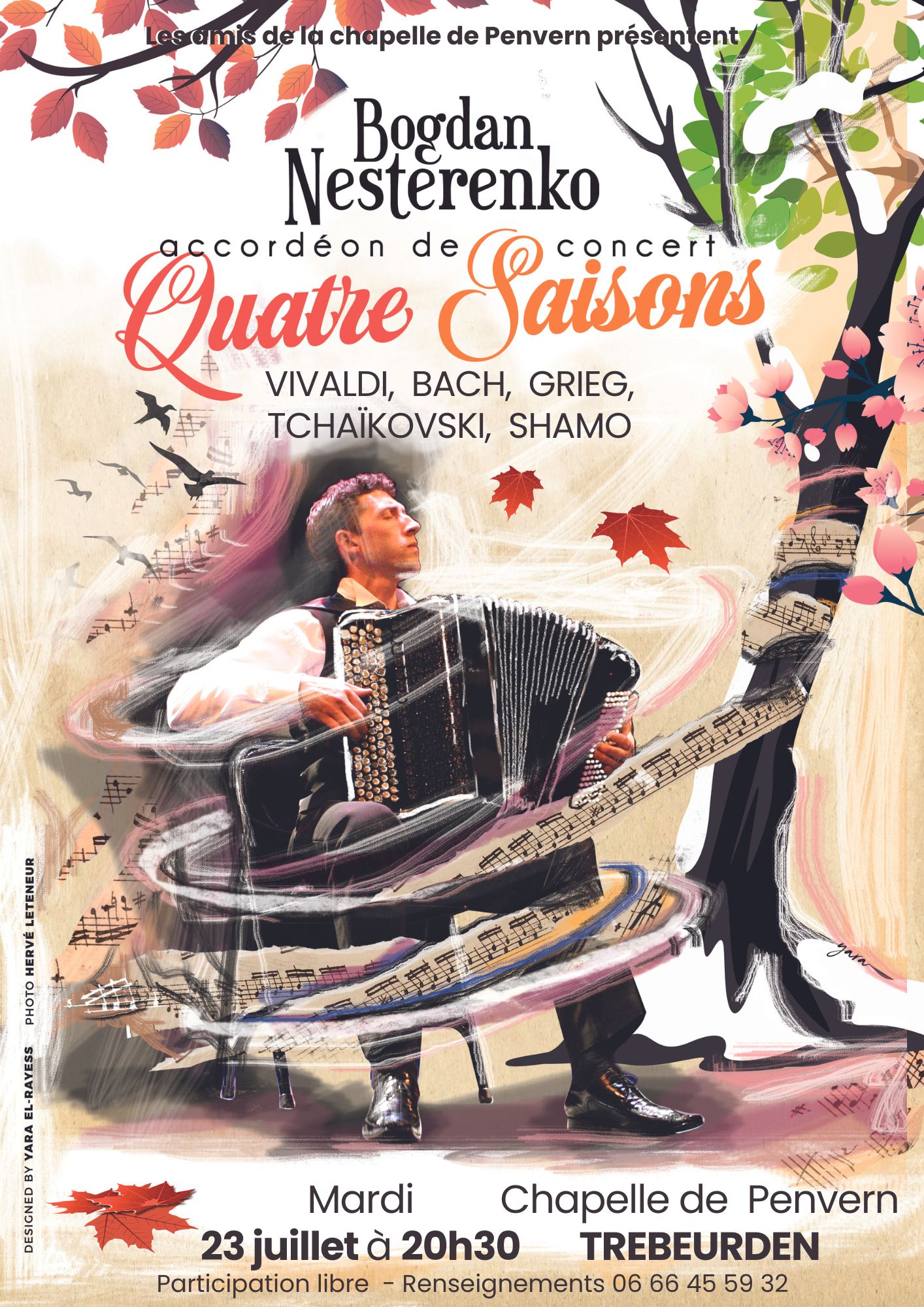 Concert de Bogdan Nesterenko (accordéon classique) le 23 juillet à 20h30